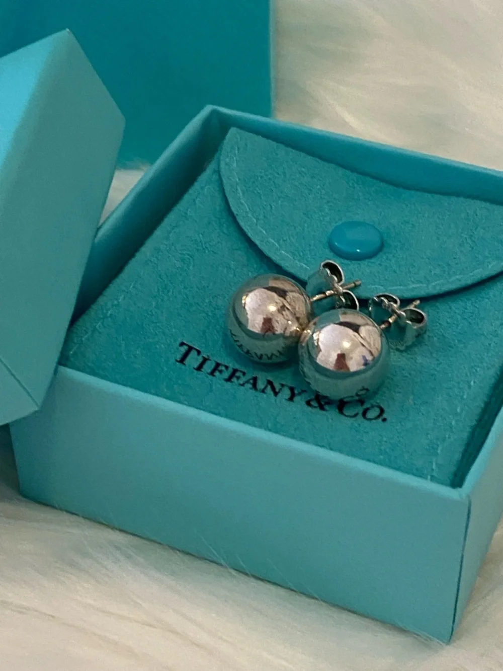 -RARE/HARD TO FIND - Tiffany & Co 14mm XL Hardware balls earrings (RETIRED) - Picture 4 of 13